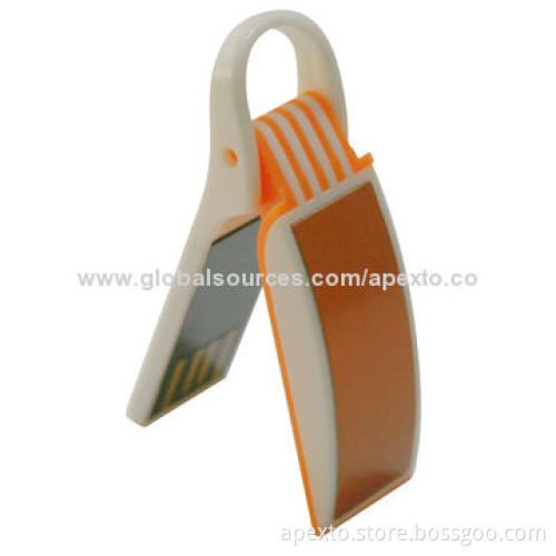 Mini Clip USB Flash Drive, Customized Packaging Types/Logos Accepted, 256MB to 32GB